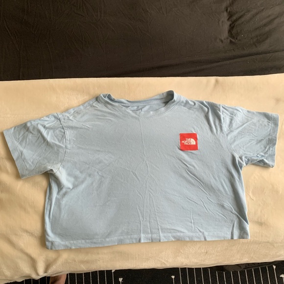 The North Face Tops - North face powder blue crop tee